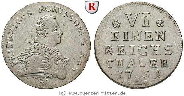 Klicken Sie auf das Bild um es auf Ihrem Rechner zu speichern brandenburg-preussen-friedrich-ii-1-6-reichstaler/79745.jpg