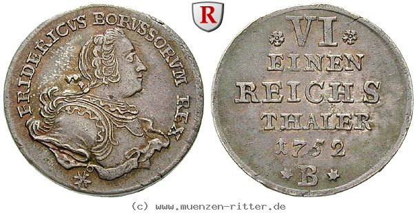Klicken Sie auf das Bild um es auf Ihrem Rechner zu speichern brandenburg-preussen-friedrich-ii-1-6-reichstaler/95112.jpg