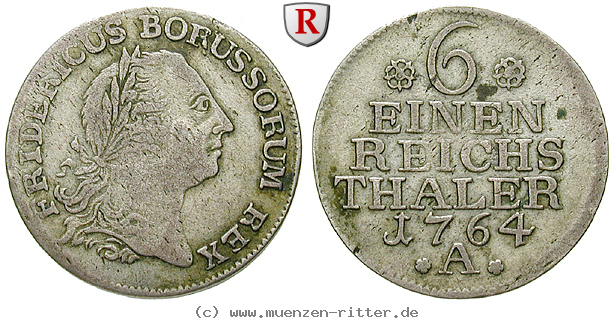 Klicken Sie auf das Bild um es auf Ihrem Rechner zu speichern brandenburg-preussen-friedrich-ii-1-6-taler/85938.jpg