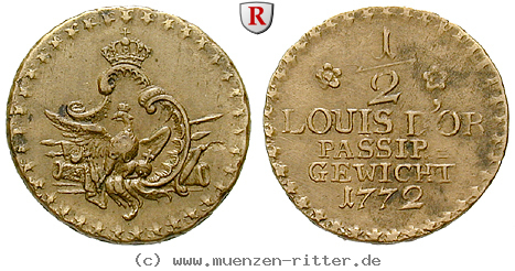 Klicken Sie auf das Bild um es auf Ihrem Rechner zu speichern brandenburg-preussen-friedrich-ii-passiergewicht-fuer-1-2-louis-d-or/53886.jpg
