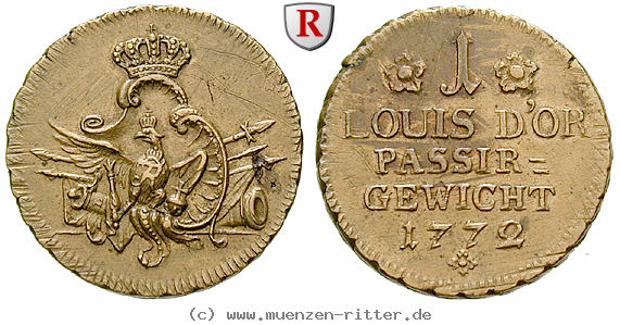 Klicken Sie auf das Bild um es auf Ihrem Rechner zu speichern brandenburg-preussen-friedrich-ii-passiergewicht-fuer-1-louis-d-or/53880.jpg