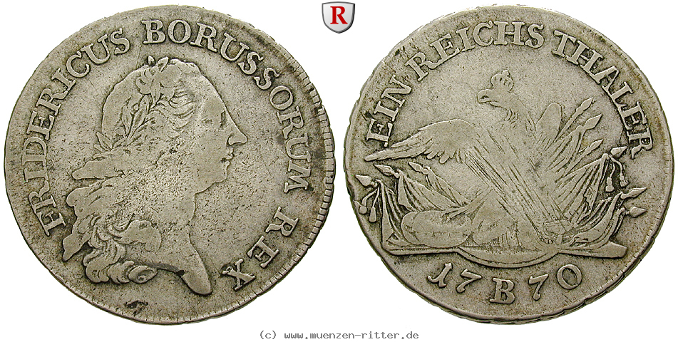 Klicken Sie auf das Bild um es auf Ihrem Rechner zu speichern brandenburg-preussen-friedrich-ii-reichstaler/100300.jpg