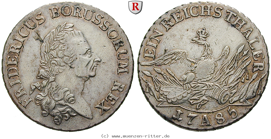 Klicken Sie auf das Bild um es auf Ihrem Rechner zu speichern brandenburg-preussen-friedrich-ii-reichstaler/96332.jpg