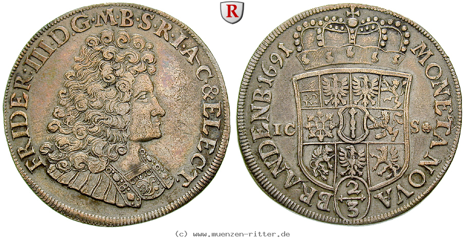 Klicken Sie auf das Bild um es auf Ihrem Rechner zu speichern brandenburg-preussen-friedrich-iii-2-3-taler/53533.jpg