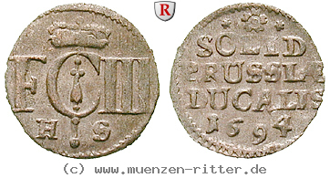 Klicken Sie auf das Bild um es auf Ihrem Rechner zu speichern brandenburg-preussen-friedrich-iii-schilling/27649.jpg