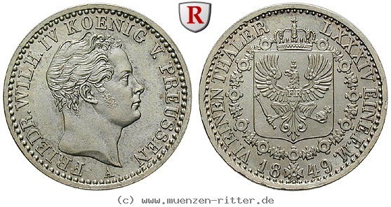 Klicken Sie auf das Bild um es auf Ihrem Rechner zu speichern brandenburg-preussen-friedrich-wilhelm-iv-1-6-taler/85141.jpg