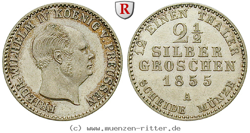 Klicken Sie auf das Bild um es auf Ihrem Rechner zu speichern brandenburg-preussen-friedrich-wilhelm-iv-2-1-2-silbergroschen/42988.jpg