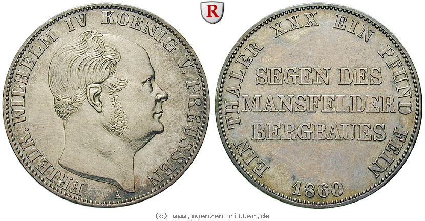 brandenburg-preussen-friedrich-wilhelm-iv-ausbeutevereinstaler/67215.jpg