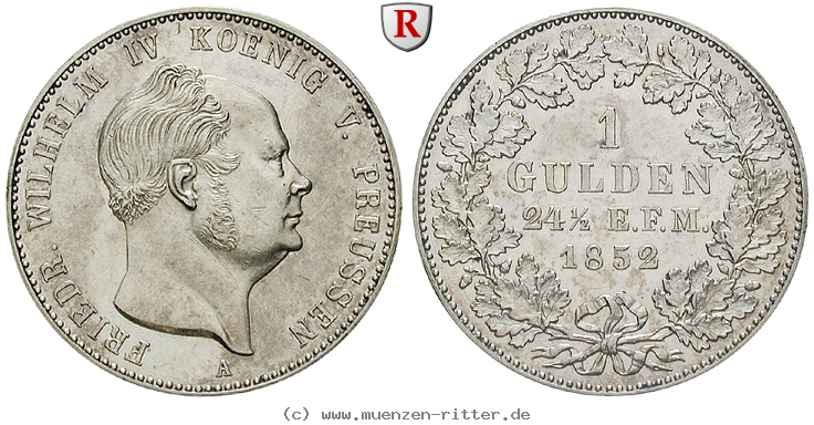 Klicken Sie auf das Bild um es auf Ihrem Rechner zu speichern brandenburg-preussen-friedrich-wilhelm-iv-gulden/76071.jpg