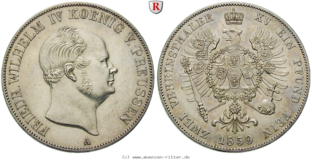 Klicken Sie auf das Bild um es auf Ihrem Rechner zu speichern brandenburg-preussen-friedrich-wilhelm-iv-vereinsdoppeltaler/67060.jpg