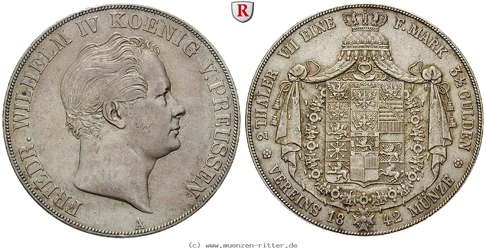 Klicken Sie auf das Bild um es auf Ihrem Rechner zu speichern brandenburg-preussen-friedrich-wilhelm-iv-vereinsdoppeltaler/77707.jpg
