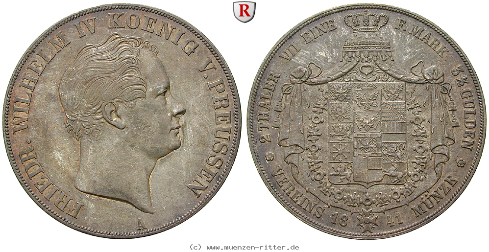 Klicken Sie auf das Bild um es auf Ihrem Rechner zu speichern brandenburg-preussen-friedrich-wilhelm-iv-vereinsdoppeltaler/94288.jpg