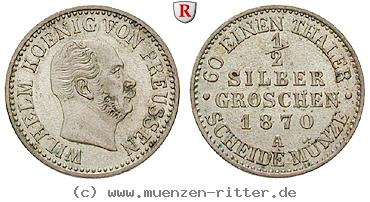 Klicken Sie auf das Bild um es auf Ihrem Rechner zu speichern brandenburg-preussen-wilhelm-i-1-2-silbergroschen/54595.jpg