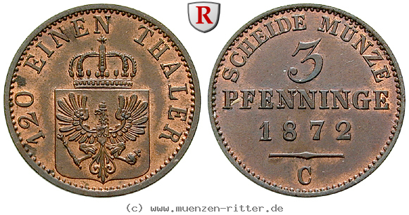 Klicken Sie auf das Bild um es auf Ihrem Rechner zu speichern brandenburg-preussen-wilhelm-i-3-pfennig/88887.jpg
