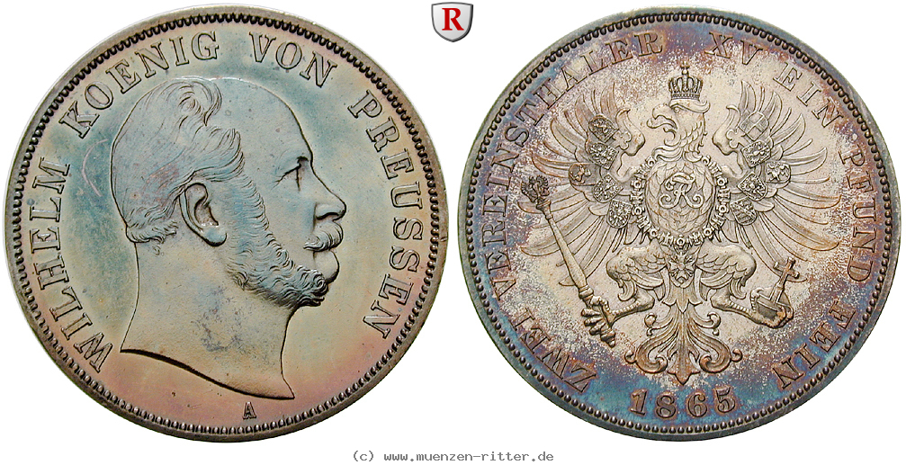 Klicken Sie auf das Bild um es auf Ihrem Rechner zu speichern brandenburg-preussen-wilhelm-i-doppeltaler/26980.jpg