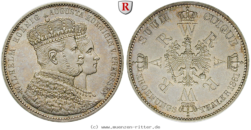 Klicken Sie auf das Bild um es auf Ihrem Rechner zu speichern brandenburg-preussen-wilhelm-i-kroenungstaler/eadt6737.jpg