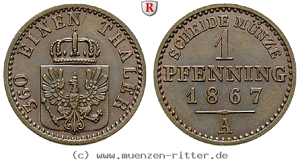 Klicken Sie auf das Bild um es auf Ihrem Rechner zu speichern brandenburg-preussen-wilhelm-i-pfennig/10290.jpg