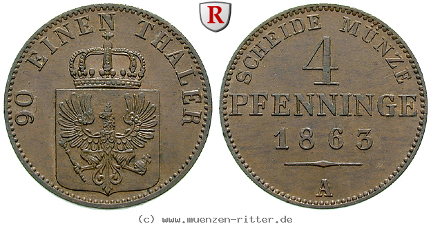 Klicken Sie auf das Bild um es auf Ihrem Rechner zu speichern brandenburg-preussen-wilhelm-i-pfennig/85487.jpg
