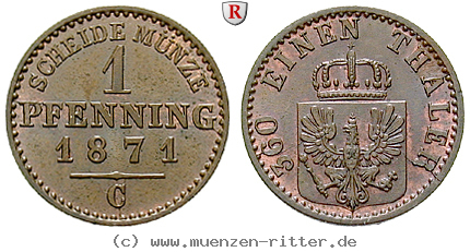 Klicken Sie auf das Bild um es auf Ihrem Rechner zu speichern brandenburg-preussen-wilhelm-i-pfennig/95109.jpg