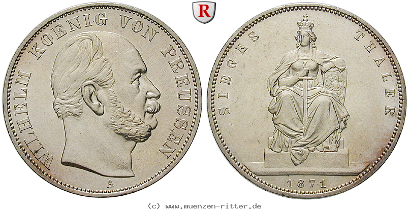 Klicken Sie auf das Bild um es auf Ihrem Rechner zu speichern brandenburg-preussen-wilhelm-i-siegestaler/21665.jpg