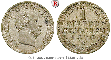 Klicken Sie auf das Bild um es auf Ihrem Rechner zu speichern brandenburg-preussen-wilhelm-i-silbergroschen/28874.jpg