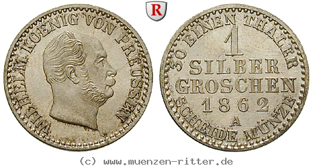 Klicken Sie auf das Bild um es auf Ihrem Rechner zu speichern brandenburg-preussen-wilhelm-i-silbergroschen/48449.jpg