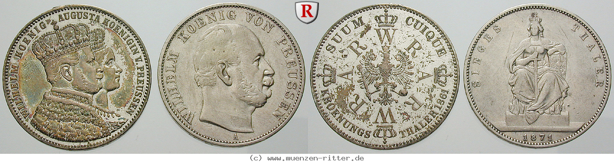 Klicken Sie auf das Bild um es auf Ihrem Rechner zu speichern brandenburg-preussen-wilhelm-i-taler/70270.jpg