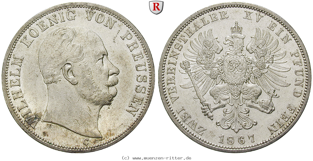 Klicken Sie auf das Bild um es auf Ihrem Rechner zu speichern brandenburg-preussen-wilhelm-i-vereinsdoppeltaler/76078.jpg