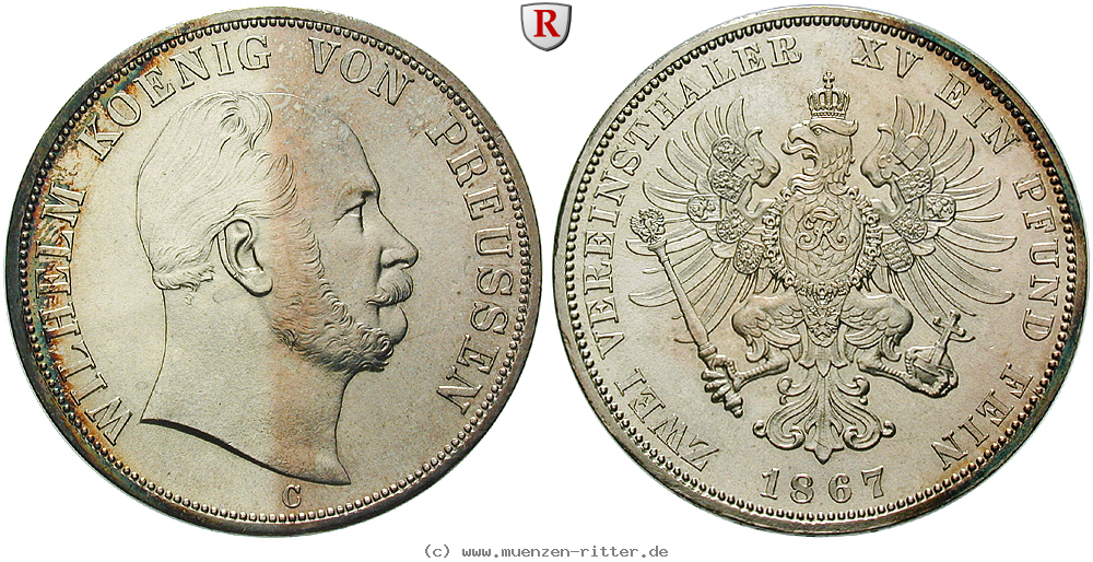 Klicken Sie auf das Bild um es auf Ihrem Rechner zu speichern brandenburg-preussen-wilhelm-i-vereinsdoppeltaler/90039.jpg