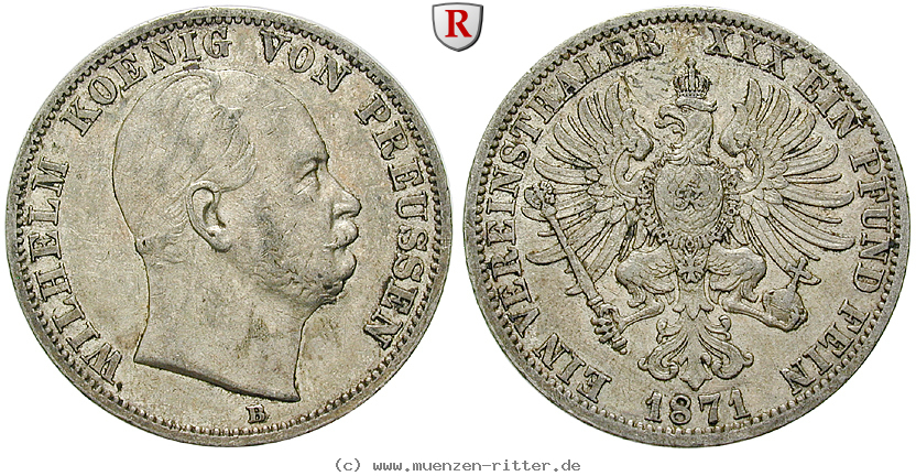 Klicken Sie auf das Bild um es auf Ihrem Rechner zu speichern brandenburg-preussen-wilhelm-i-vereinstaler/67155.jpg