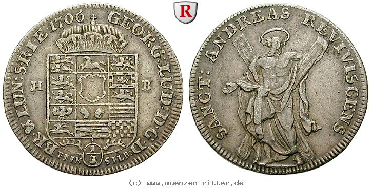 Klicken Sie auf das Bild um es auf Ihrem Rechner zu speichern braunschweig-georg-i-ludwig-1-3-taler/100863.jpg