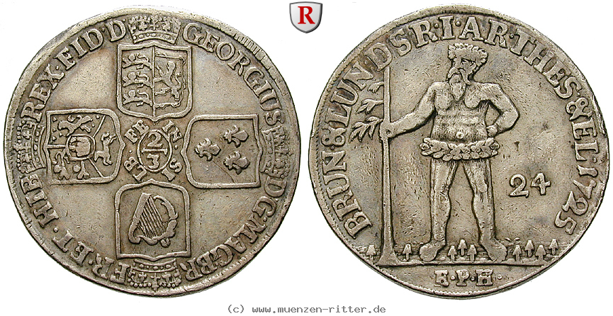 Klicken Sie auf das Bild um es auf Ihrem Rechner zu speichern braunschweig-georg-i-ludwig-2-3-taler/92892.jpg