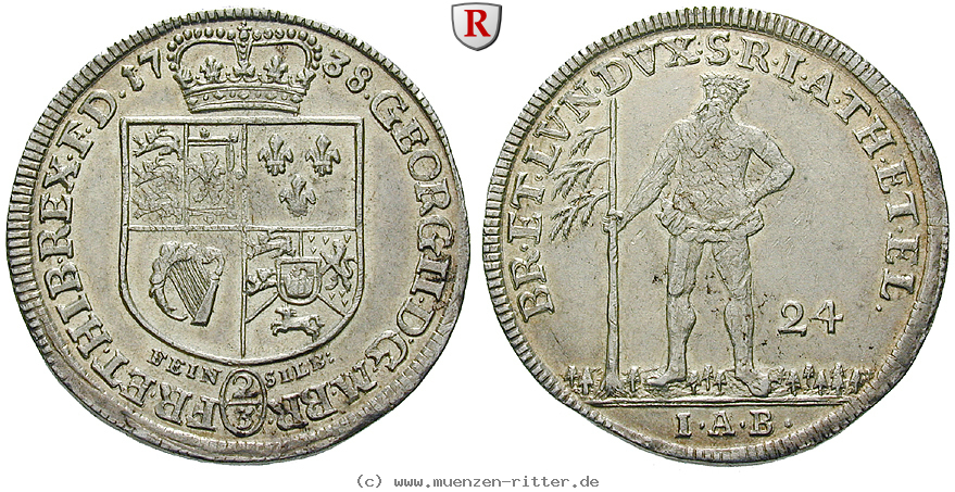 Klicken Sie auf das Bild um es auf Ihrem Rechner zu speichern braunschweig-georg-ii-2-3-taler/72807.jpg