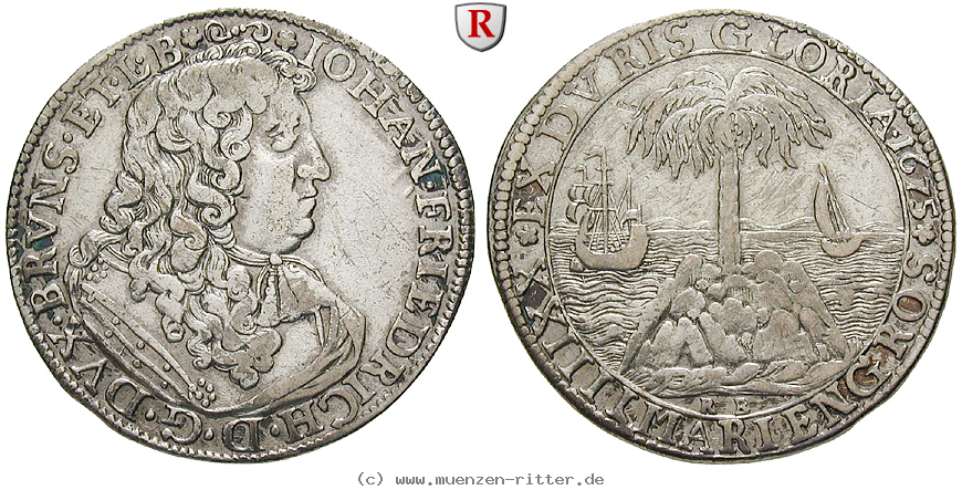 Klicken Sie auf das Bild um es auf Ihrem Rechner zu speichern braunschweig-johann-friedrich-2-3-taler/84423.jpg
