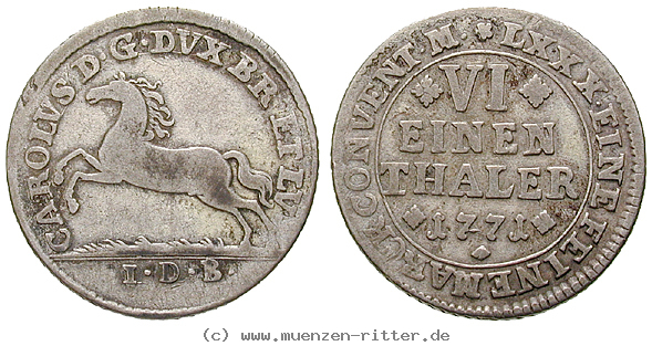 Klicken Sie auf das Bild um es auf Ihrem Rechner zu speichern braunschweig-karl-1-6-taler/22200.jpg