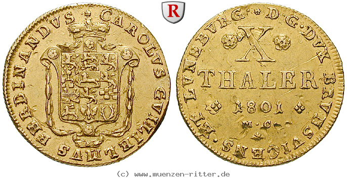 Klicken Sie auf das Bild um es auf Ihrem Rechner zu speichern braunschweig-karl-wilhelm-ferdinand-10-taler/81298.jpg