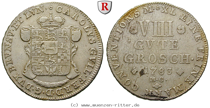 Klicken Sie auf das Bild um es auf Ihrem Rechner zu speichern braunschweig-karl-wilhelm-ferdinand-8-gute-groschen/31391.jpg