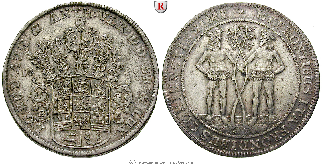 Klicken Sie auf das Bild um es auf Ihrem Rechner zu speichern braunschweig-rudolf-august-und-anton-ulrich-reichstaler/85062.jpg