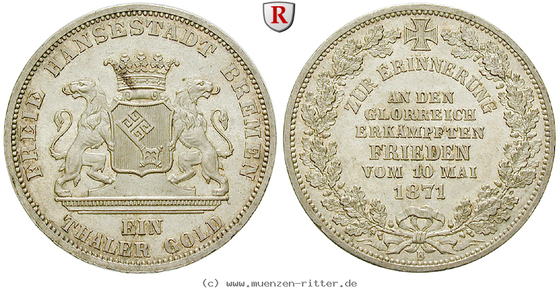 Klicken Sie auf das Bild um es auf Ihrem Rechner zu speichern bremen-stadt-taler-gold/eadt2512.jpg