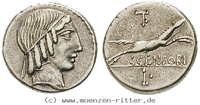 Klicken Sie auf das Bild um es auf Ihrem Rechner zu speichern c-marcius-censorinus-denar/43030.jpg