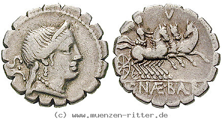 Klicken Sie auf das Bild um es auf Ihrem Rechner zu speichern c-naevius-balbus-denar-serratus/11308.jpg