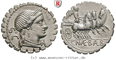 Klicken Sie auf das Bild um es auf Ihrem Rechner zu speichern c-naevius-balbus-denar-serratus/75786.jpg