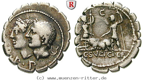 Klicken Sie auf das Bild um es auf Ihrem Rechner zu speichern c-sulpicius-galba-denar-serratus/63748.jpg