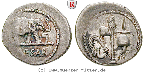 Klicken Sie auf das Bild um es auf Ihrem Rechner zu speichern caius-iulius-caesar-denar/45673.jpg