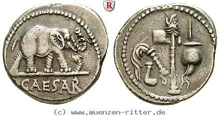 Klicken Sie auf das Bild um es auf Ihrem Rechner zu speichern caius-iulius-caesar-denar/52913.jpg