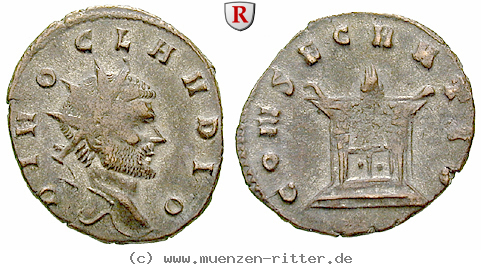 Klicken Sie auf das Bild um es auf Ihrem Rechner zu speichern claudius-ii-gothicus-antoninian/54345.jpg