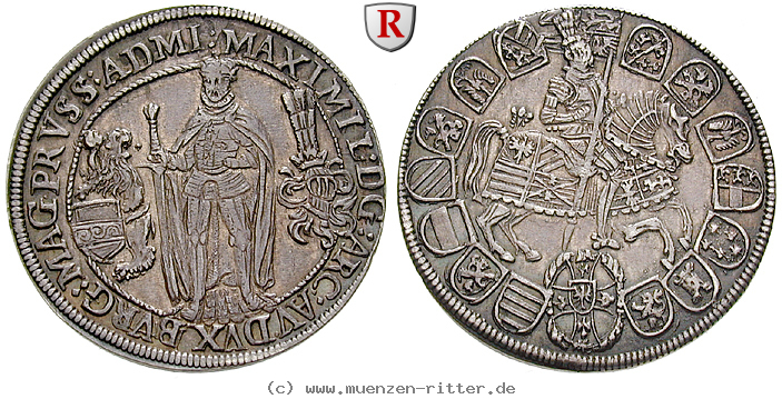 Klicken Sie auf das Bild um es auf Ihrem Rechner zu speichern deutscher-orden-maximilian-von-oesterreich-1-4-taler/76893.jpg