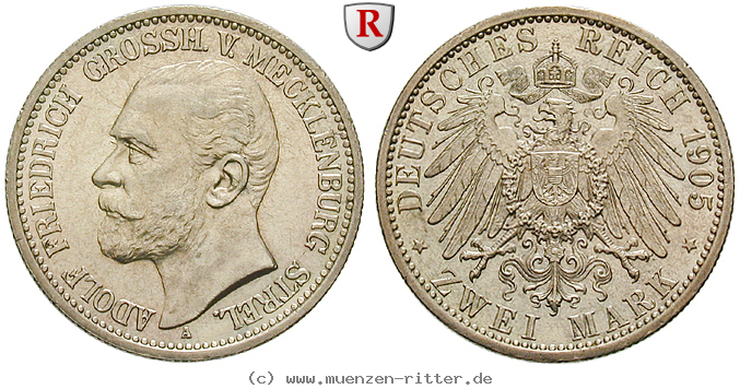 Klicken Sie auf das Bild um es auf Ihrem Rechner zu speichern deutsches-kaiserreich-adolf-friedrich-v-2-mark/88023.jpg