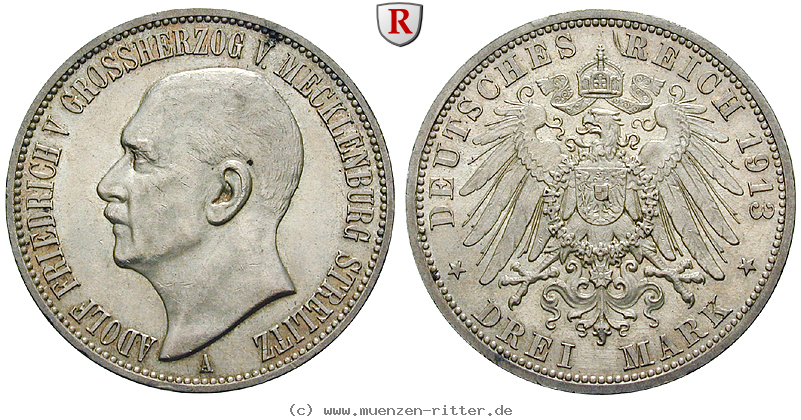Klicken Sie auf das Bild um es auf Ihrem Rechner zu speichern deutsches-kaiserreich-adolf-friedrich-v-3-mark/72354.jpg