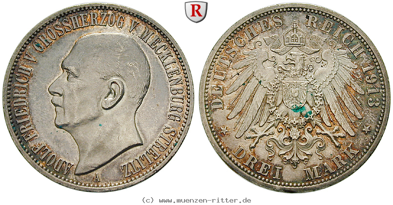 Klicken Sie auf das Bild um es auf Ihrem Rechner zu speichern deutsches-kaiserreich-adolf-friedrich-v-3-mark/87358.jpg